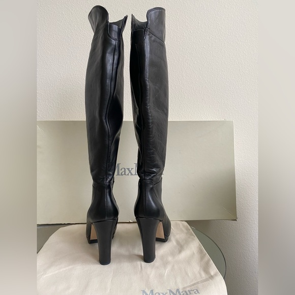 MaxMara Leather Over-the-Knee Boots NWT - Picture 4 of 11